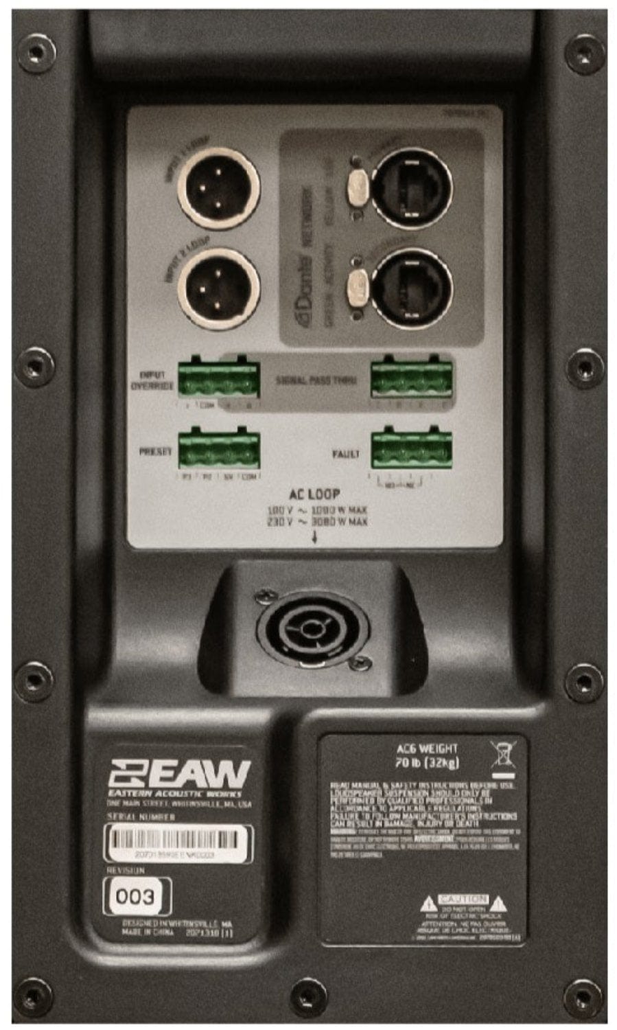 EAW 2070185-90 AC6 2-Way Full Range ADAPTive Column - Black