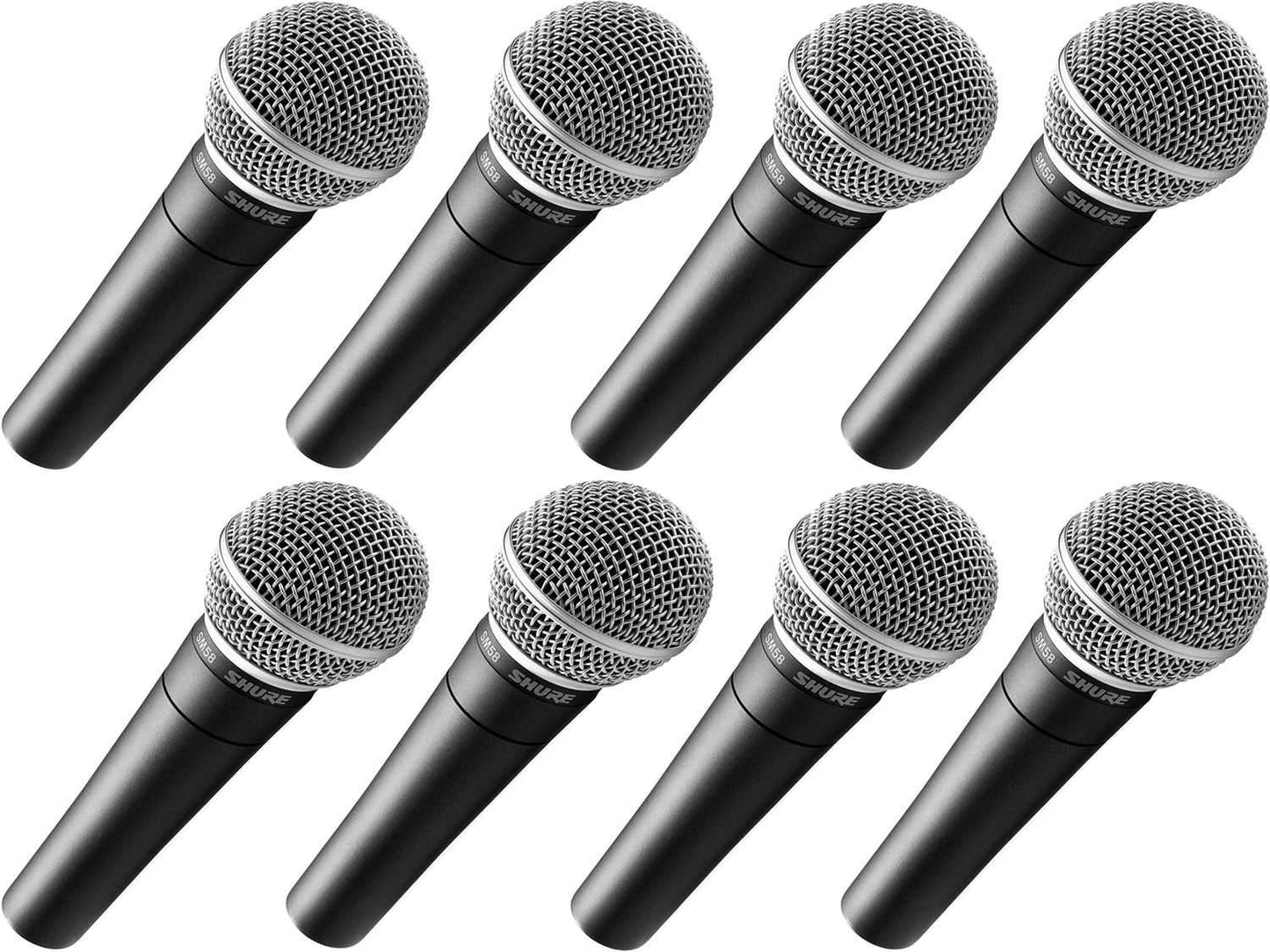 Shure SM58 Cardioid Dynamic Vocal Microphone 8-Pack