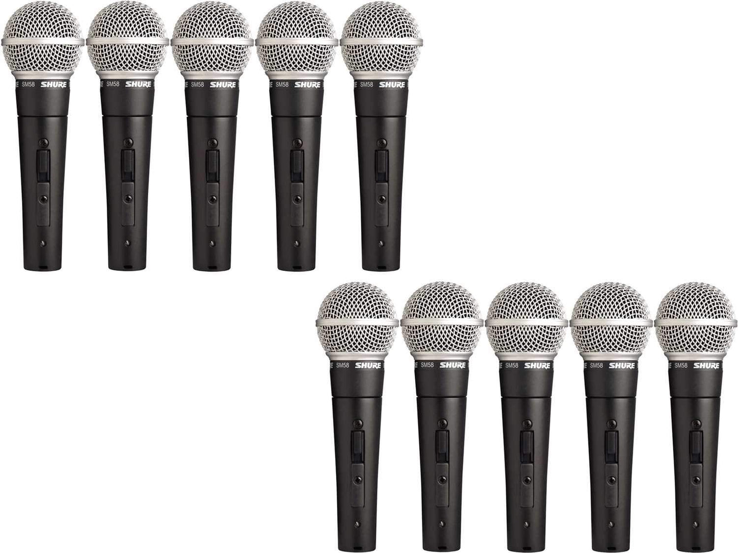 Shure SM58S Dynamic Mic with On-Off Switch 10-Pack