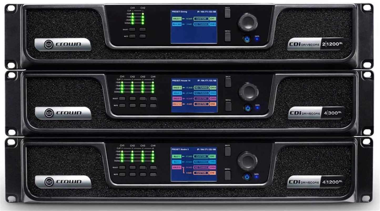 Crown CDi DriveCore 2-Channel 1200W Power Amplifier with BLU Link