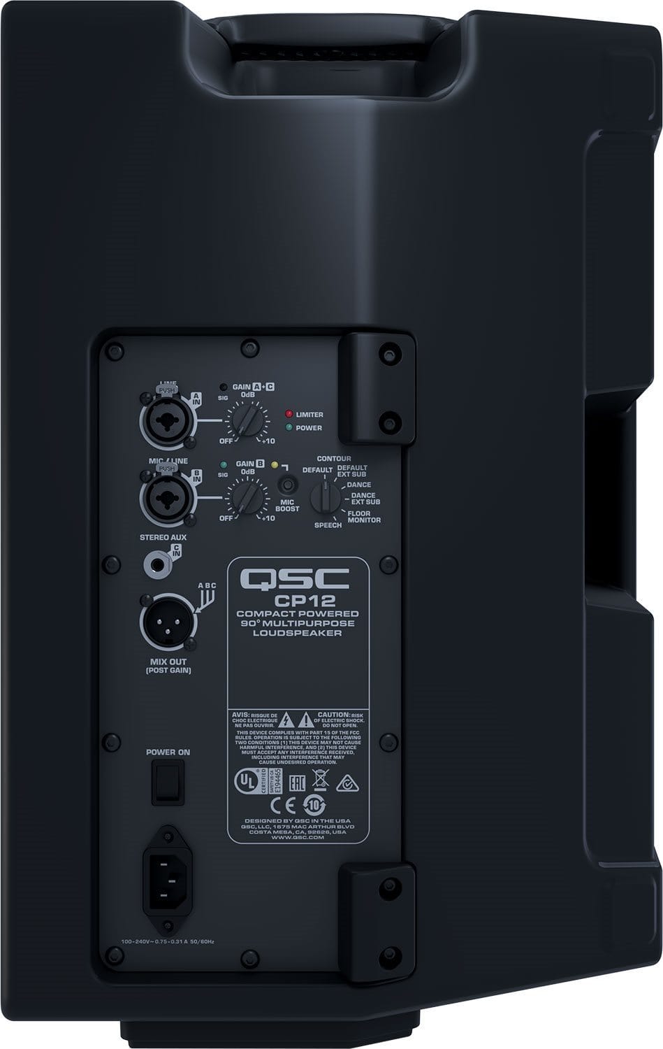 QSC CP12 12-Inch 2-Way 1000W Powered Speaker