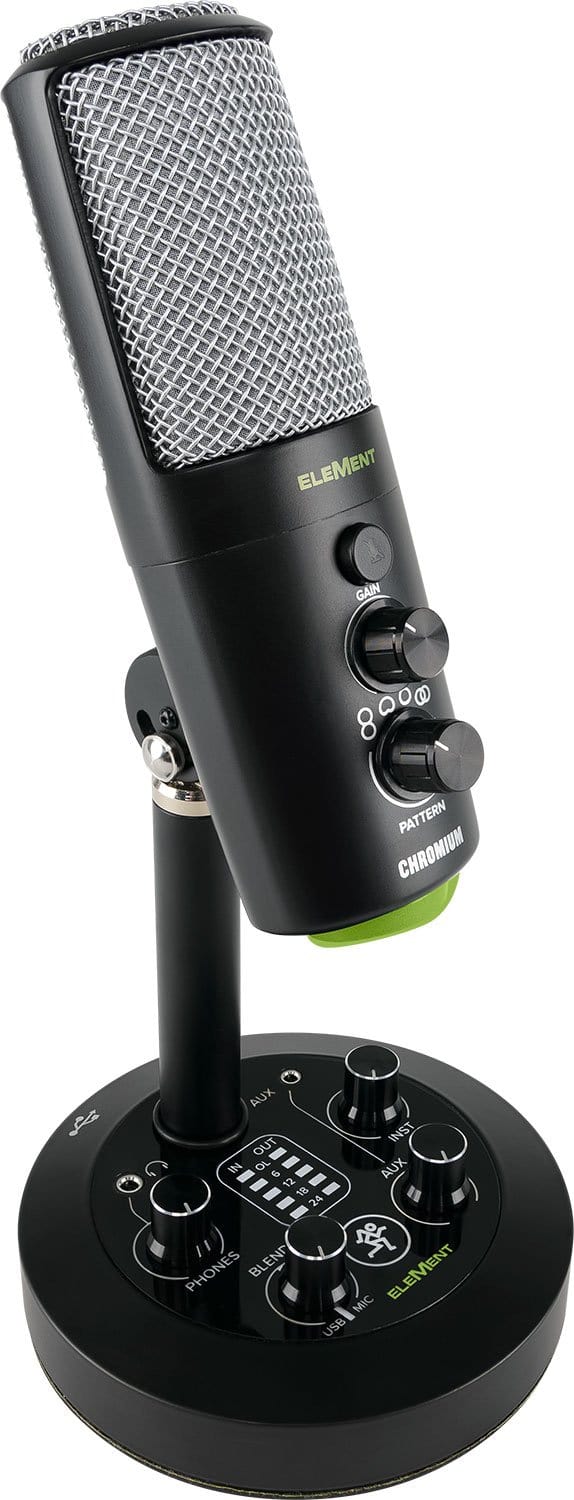 Mackie EleMent CHROMIUM USB Condenser Microphone with Built-In Mixer