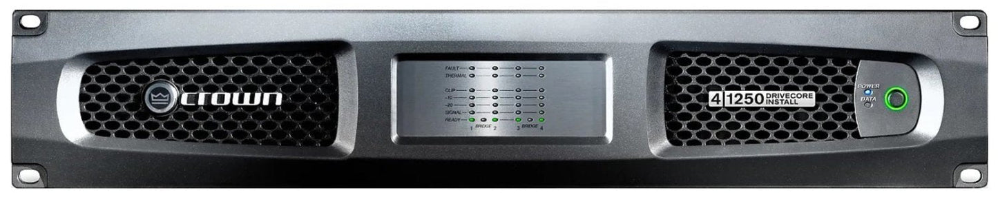 Crown DCI4X1250 4 Channel 1250 Watt 4 Ohm Analog Power Amplifier - 70/100 Volt