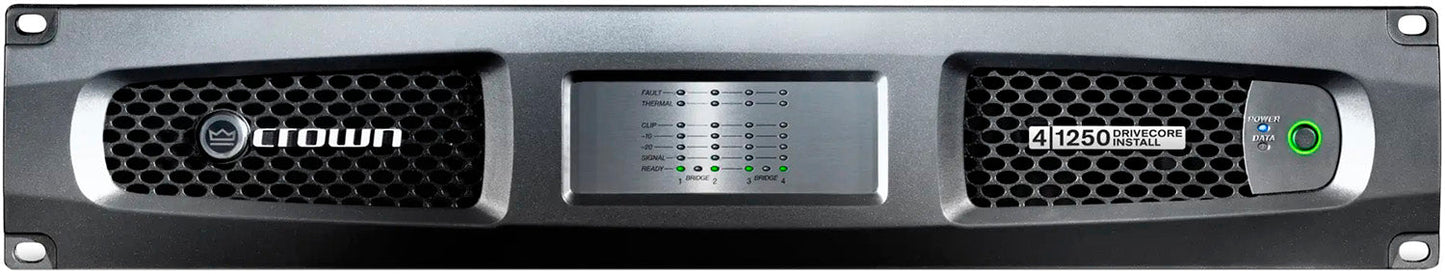 Crown DCI4X1250D 4 Channel 1250 Watt 4 Ohm Power Amplifier with Dante - 70/100 Volt