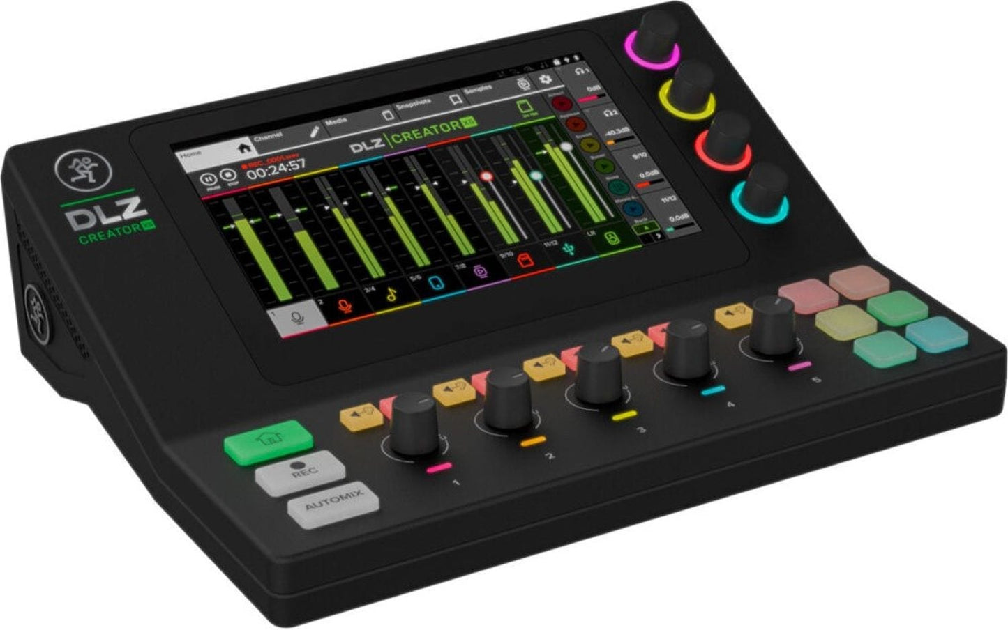 Mackie DLZ Creator XS Compact Adaptive Digital Mixer for Podcasting and Streaming with Mix Agent