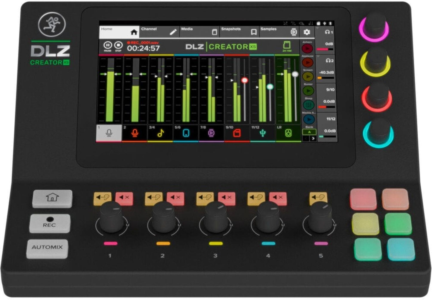 Mackie DLZ Creator XS Compact Adaptive Digital Mixer for Podcasting and Streaming with Mix Agent