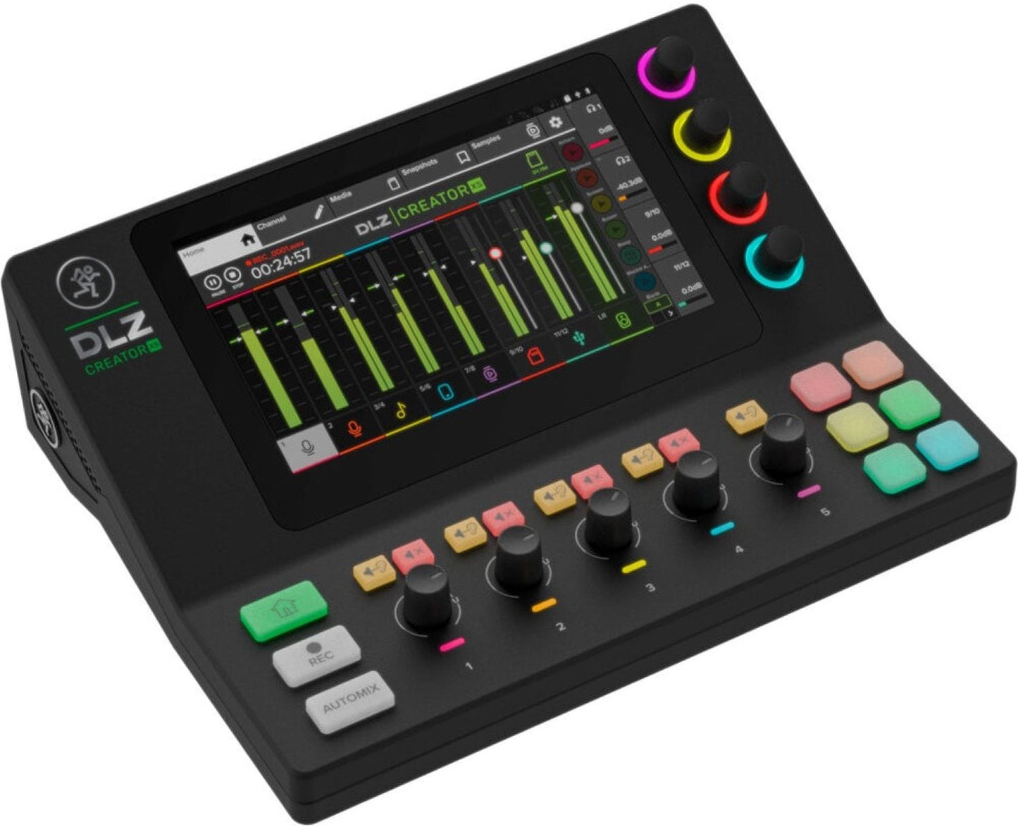 Mackie DLZ Creator XS Compact Adaptive Digital Mixer for Podcasting and Streaming with Mix Agent