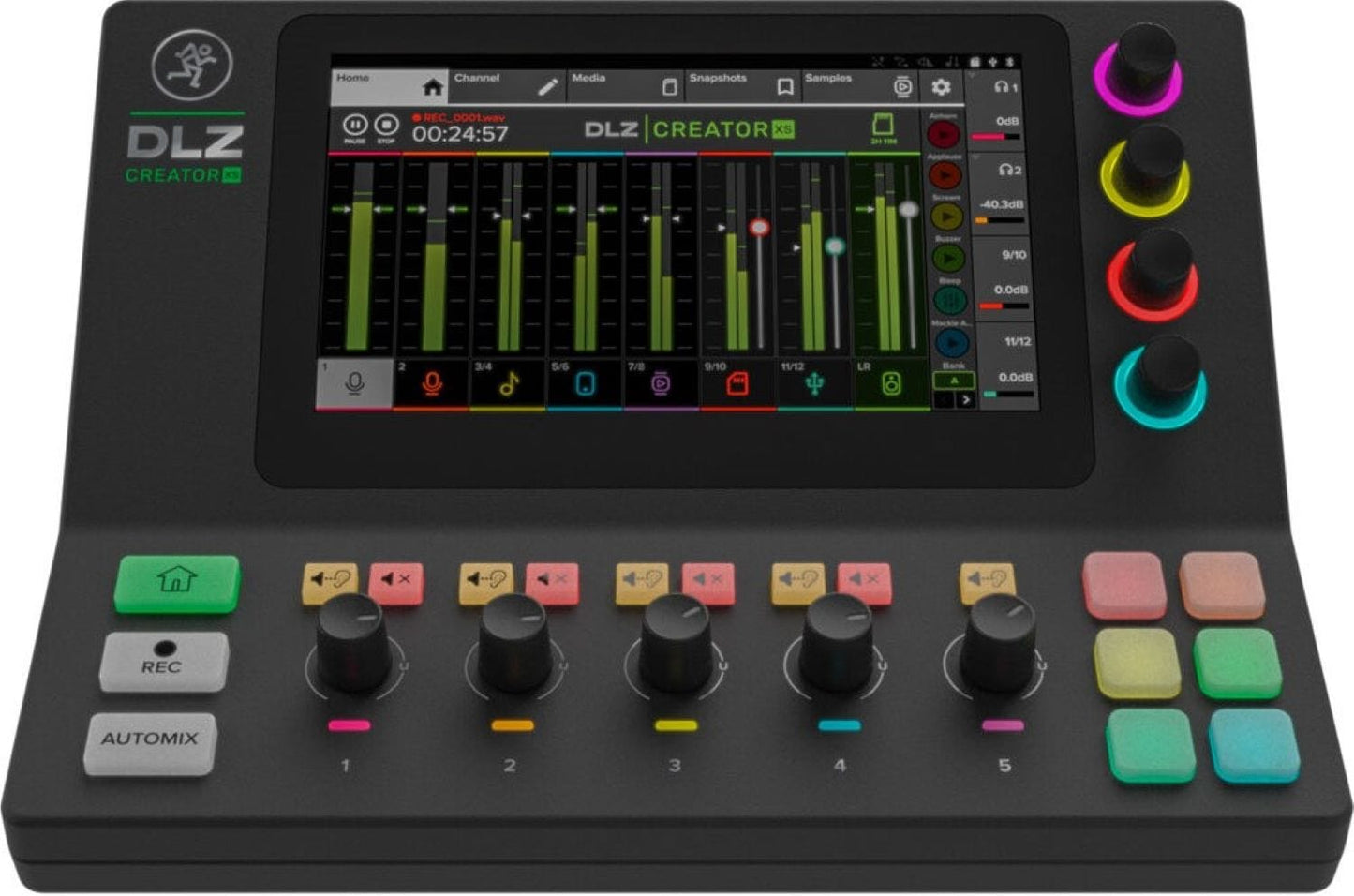 Mackie DLZ Creator XS Compact Adaptive Digital Mixer for Podcasting and Streaming with Mix Agent