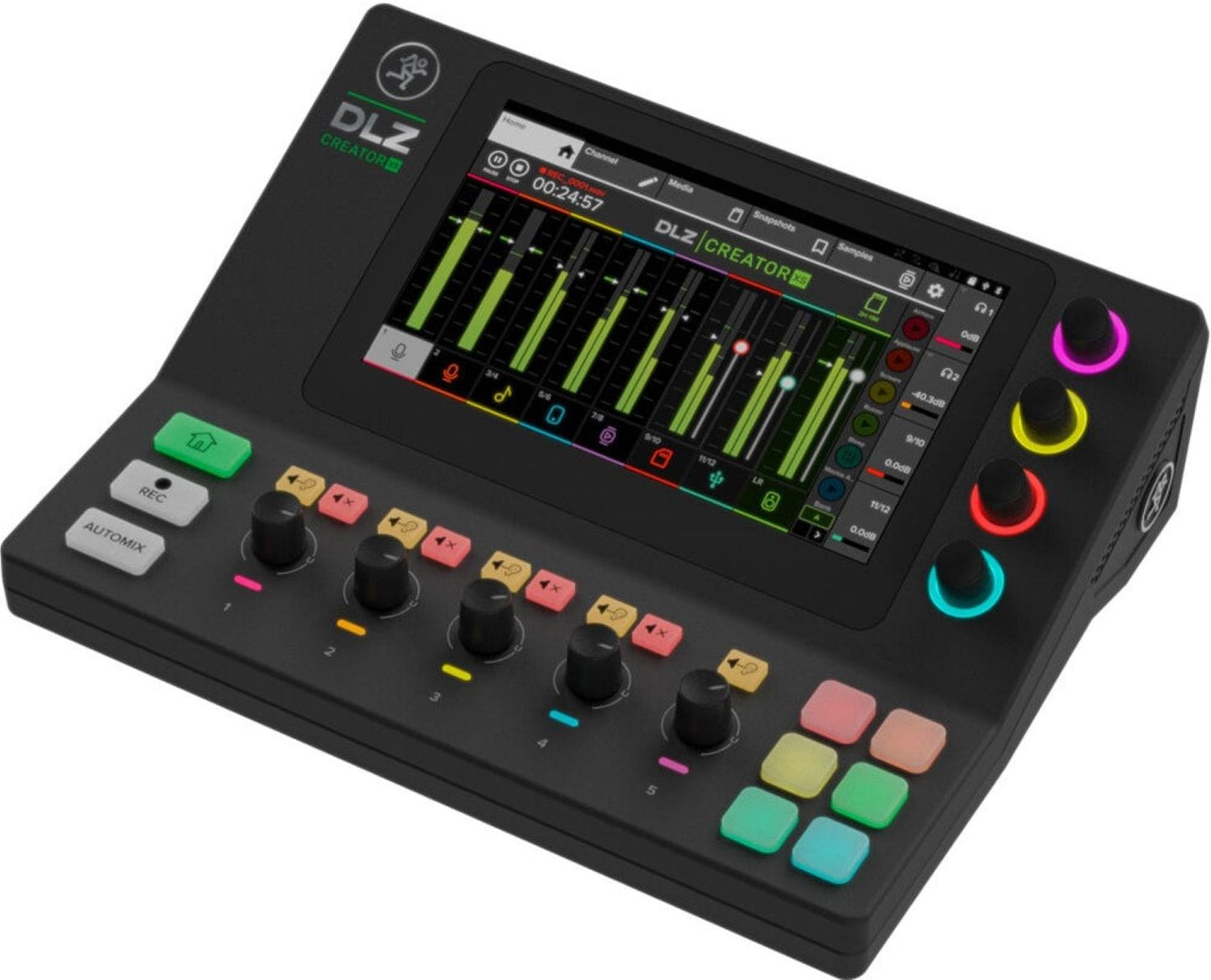 Mackie DLZ Creator XS Compact Adaptive Digital Mixer for Podcasting and Streaming with Mix Agent