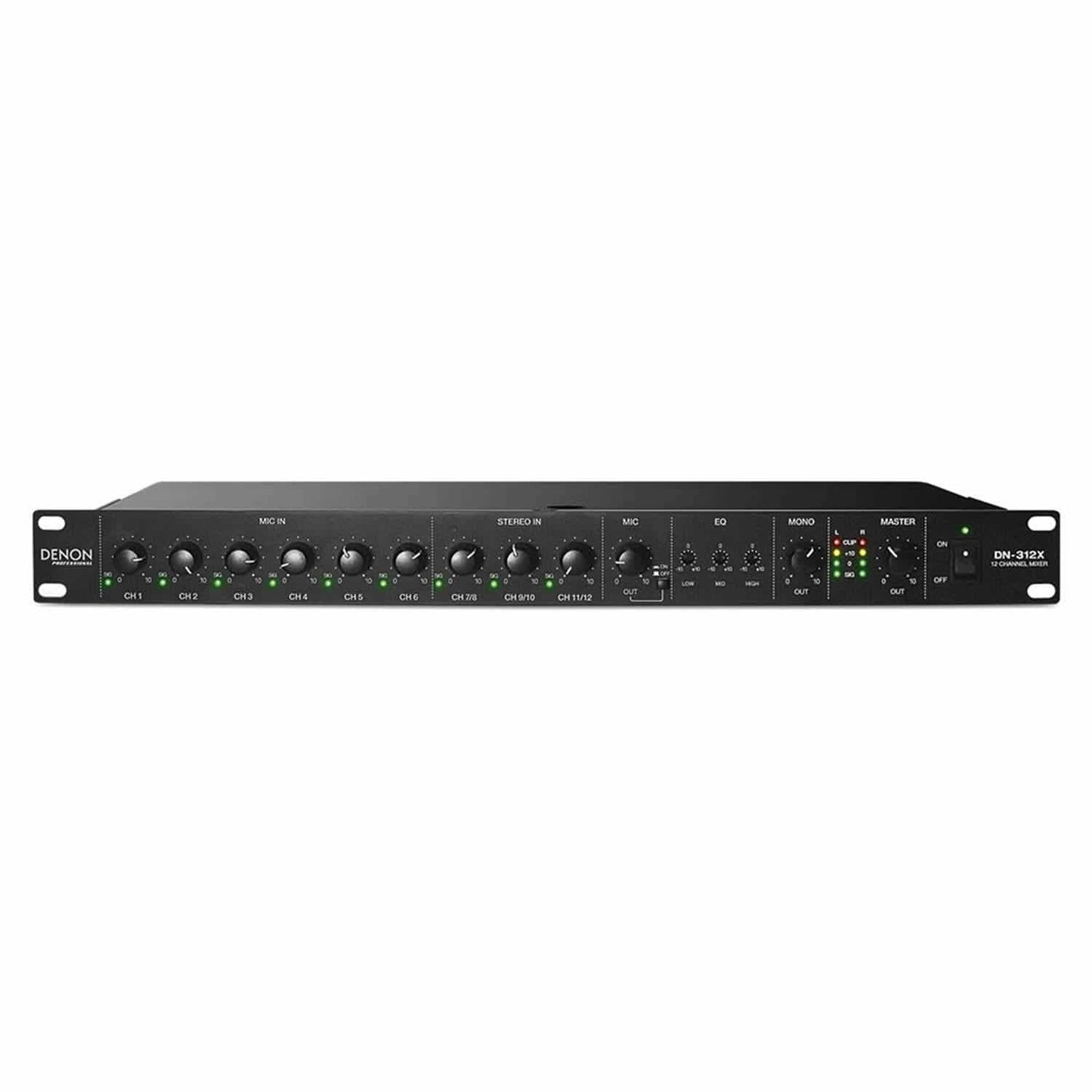 Denon DJ DN-312X 12-Channel Mixer with Mic Priority