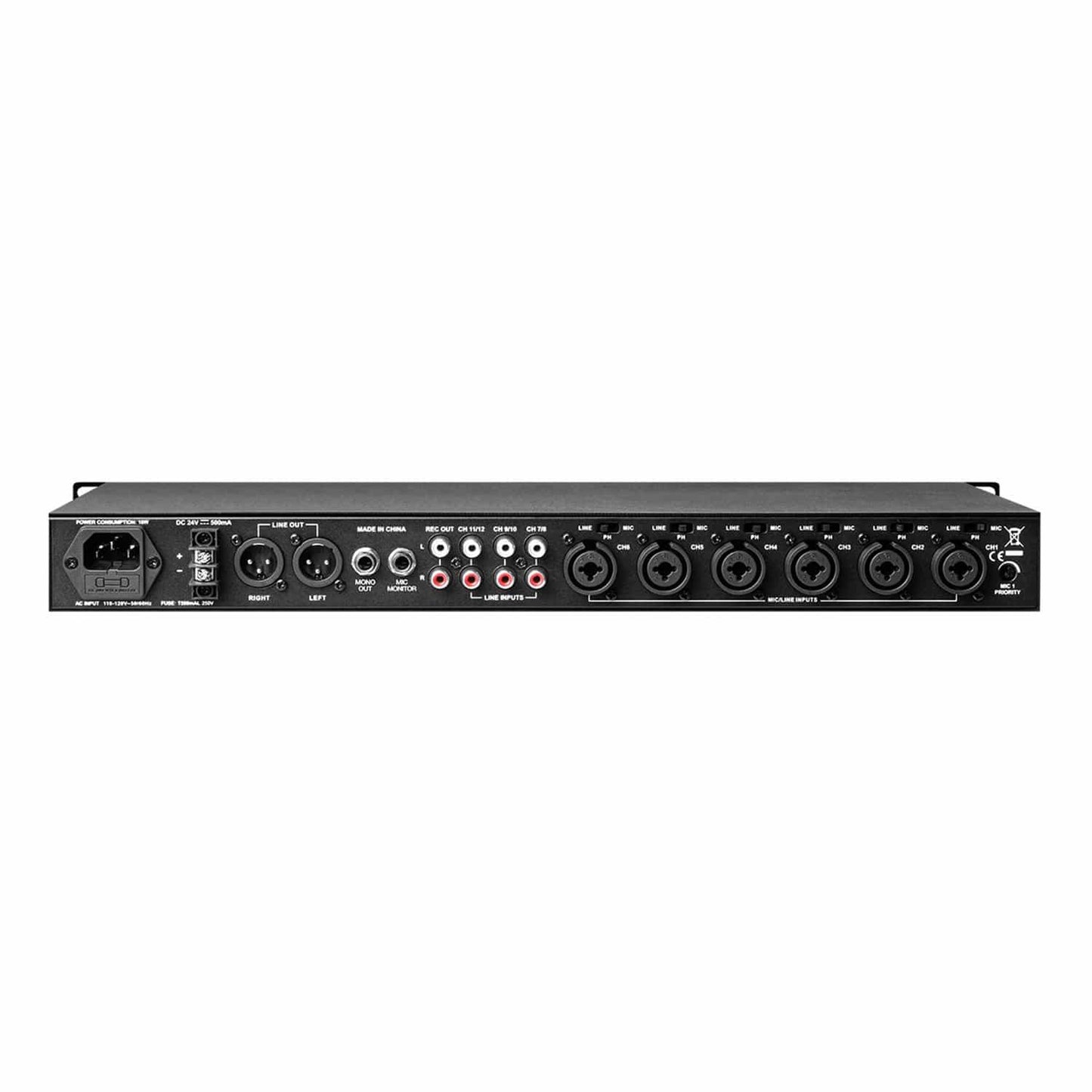 Denon DJ DN-312X 12-Channel Mixer with Mic Priority