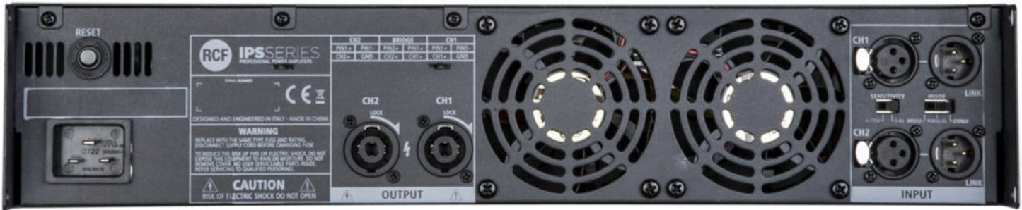 RCF IPS 700 Class AB 2 Channel Power Amplifier - 2x 300 Watt