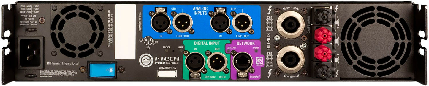 Crown IT9000HD 2 Channel 3500 Watt 4 Ohm Power Amplifier