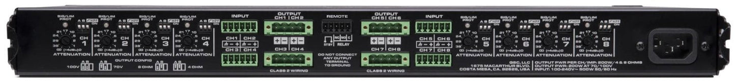 Q-SYS MP-A80V 1600-Watt - 8x 200-Watt - Flexamp Technology Amplifier