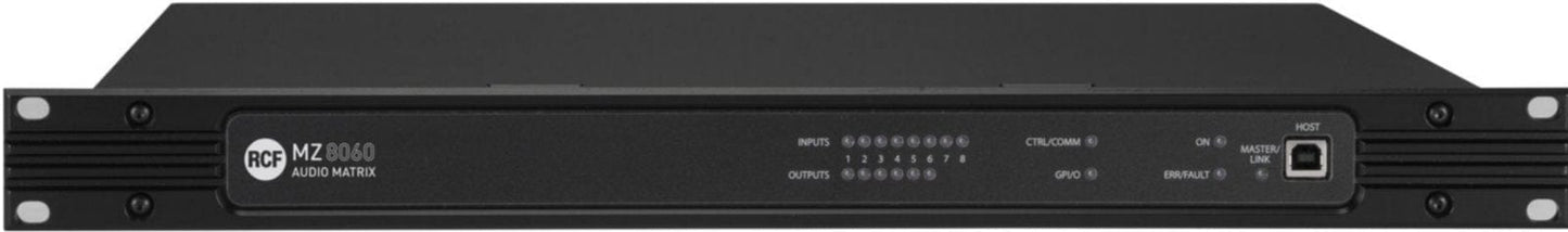 RCF MZ 8060 Digital Audio Matrix Mixer - 8 Inputs / 6 Outputs (RDNet Interface Built-In)