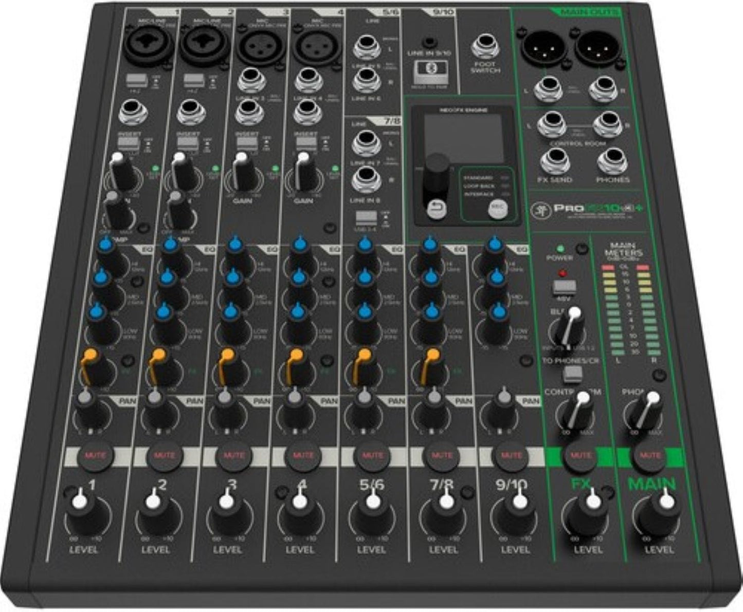 Mackie ProFX10v3+ 10-Channel Analog Mixer with Enhanced FX/USB Recording Modes/Bluetooth