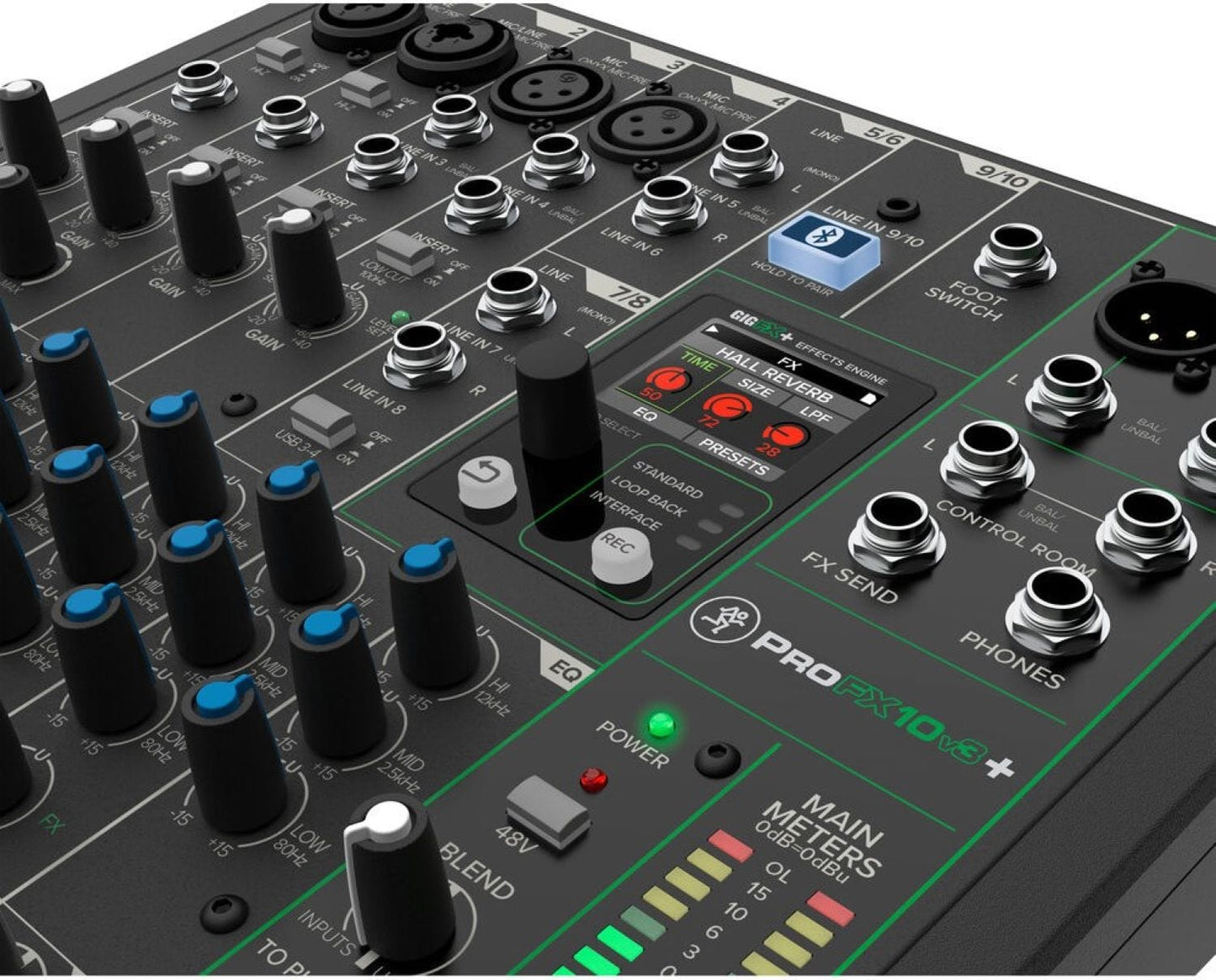 Mackie ProFX10v3+ 10-Channel Analog Mixer with Enhanced FX/USB Recording Modes/Bluetooth