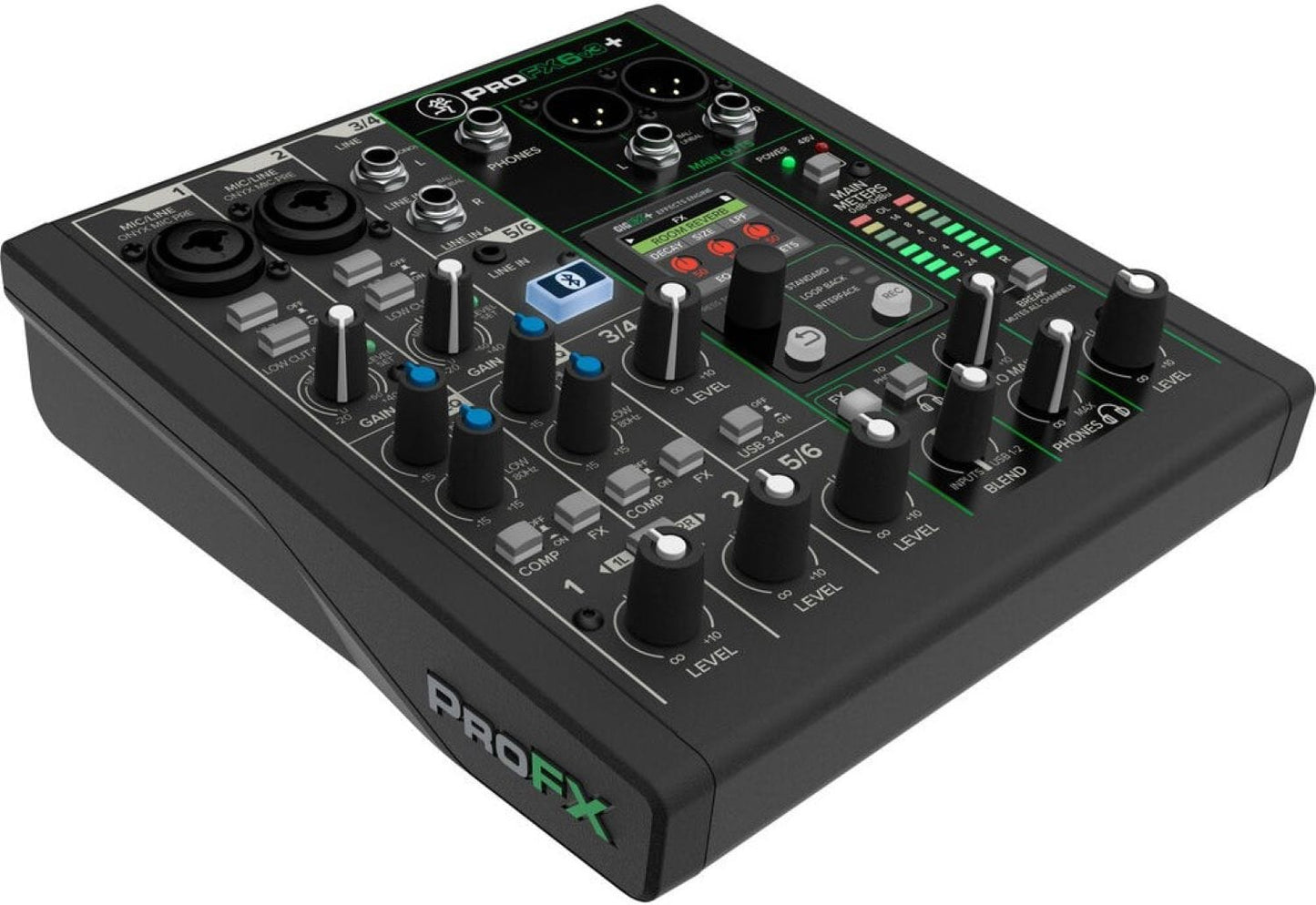 Mackie ProFX6v3+ 6-Channel Analog Mixer with Enhanced FX/USB Recording Modes/Bluetooth
