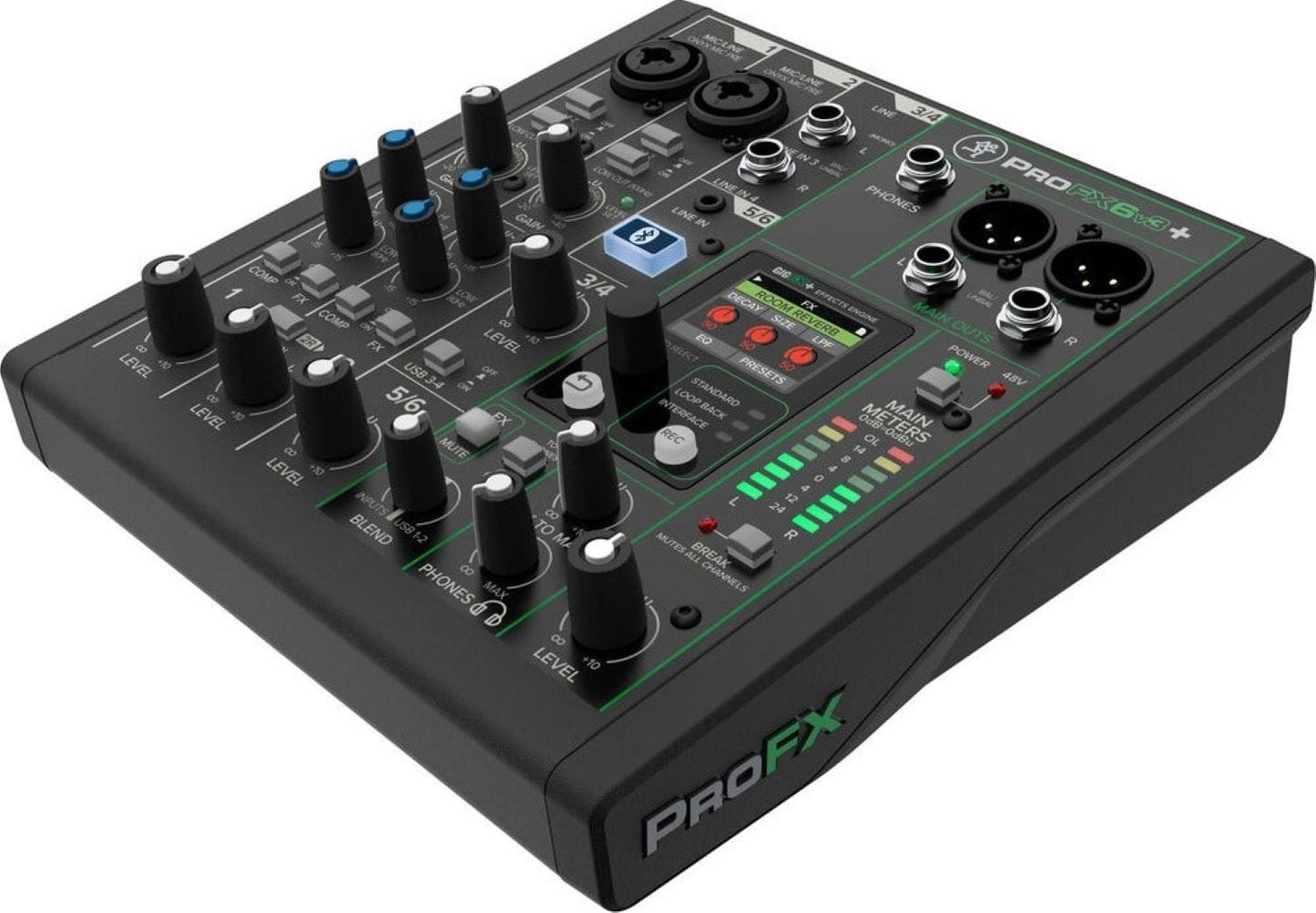 Mackie ProFX6v3+ 6-Channel Analog Mixer with Enhanced FX/USB Recording Modes/Bluetooth