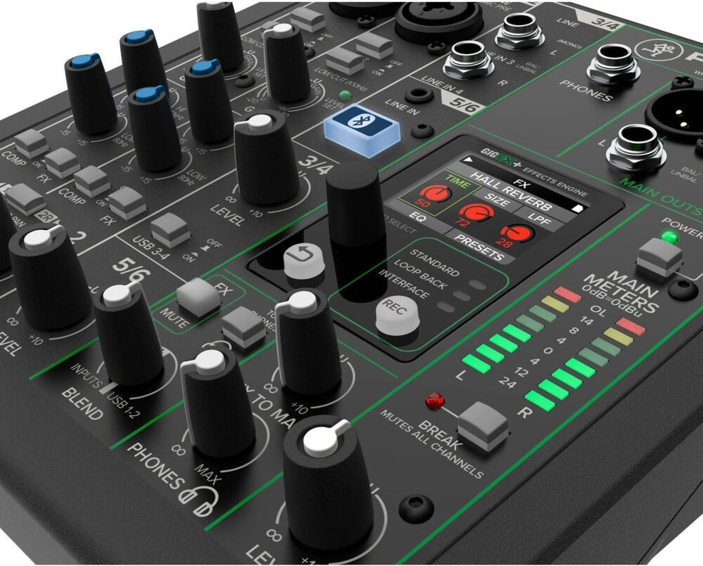 Mackie ProFX6v3+ 6-Channel Analog Mixer with Enhanced FX/USB Recording Modes/Bluetooth