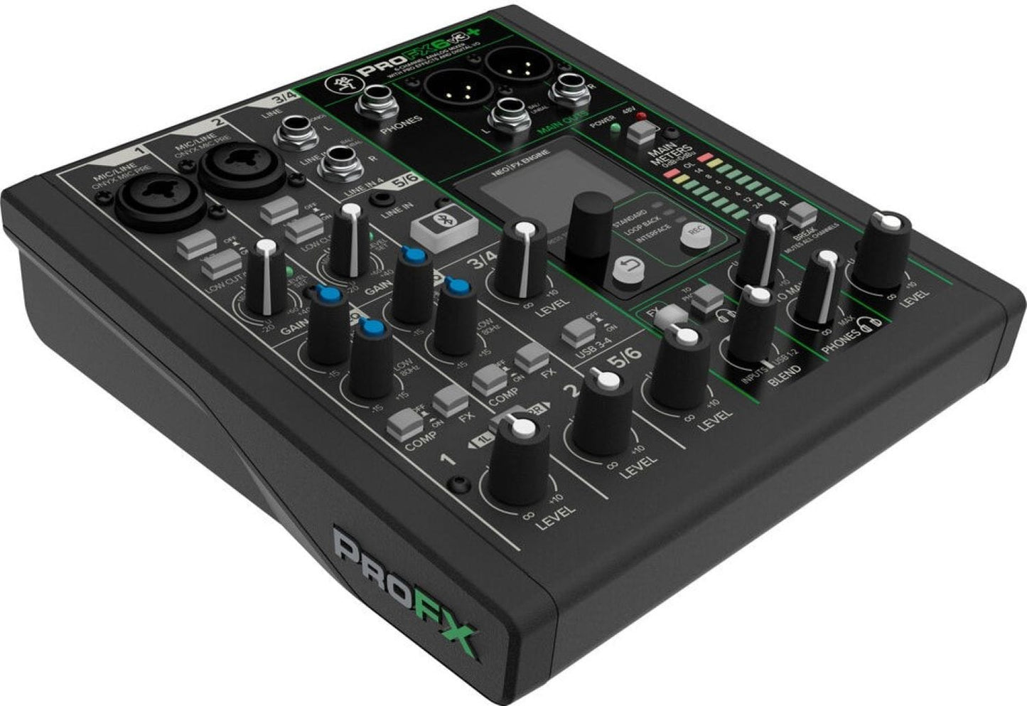 Mackie ProFX6v3+ 6-Channel Analog Mixer with Enhanced FX/USB Recording Modes/Bluetooth