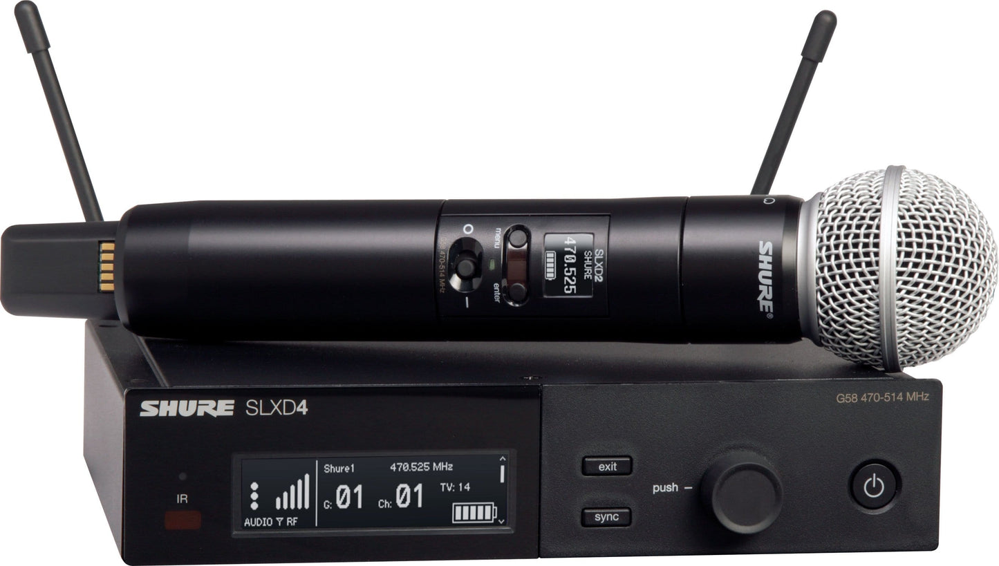 Shure SLXD24/SM58 G58 Wireless Vocal System with SM58 Microphone Capsule - G58 Band