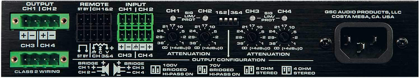 QSC SPA4-60 Energy Star 4-Channel Power Amplifier