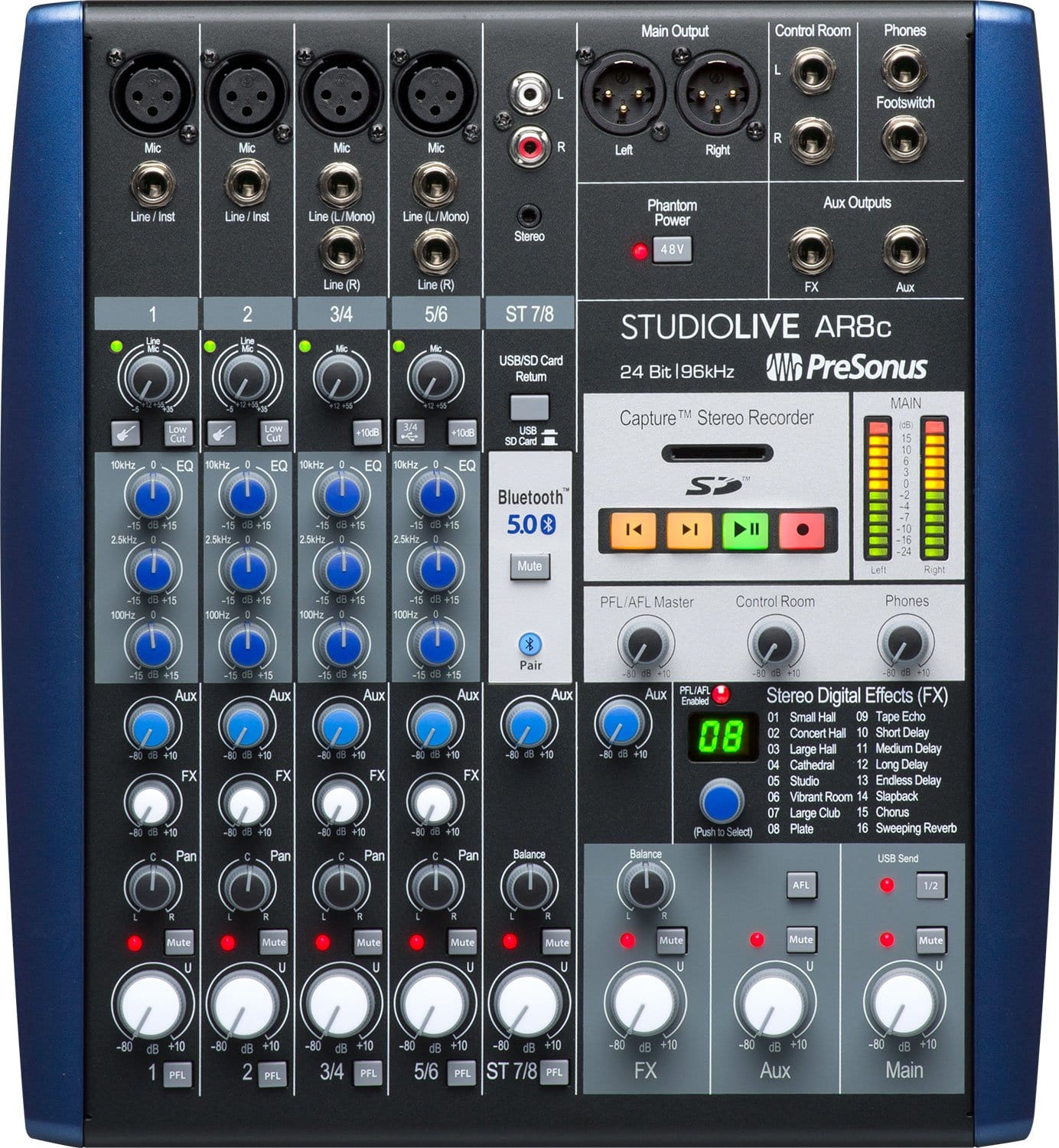 PreSonus StudioLive AR8C 8-Channel USB-C Hybrid Mixer