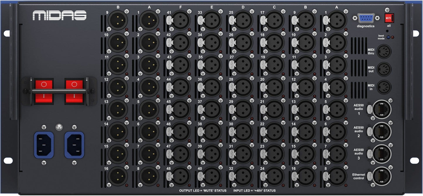 Midas MIDASDL251 Digital 48x16 Rackmount Stage Box