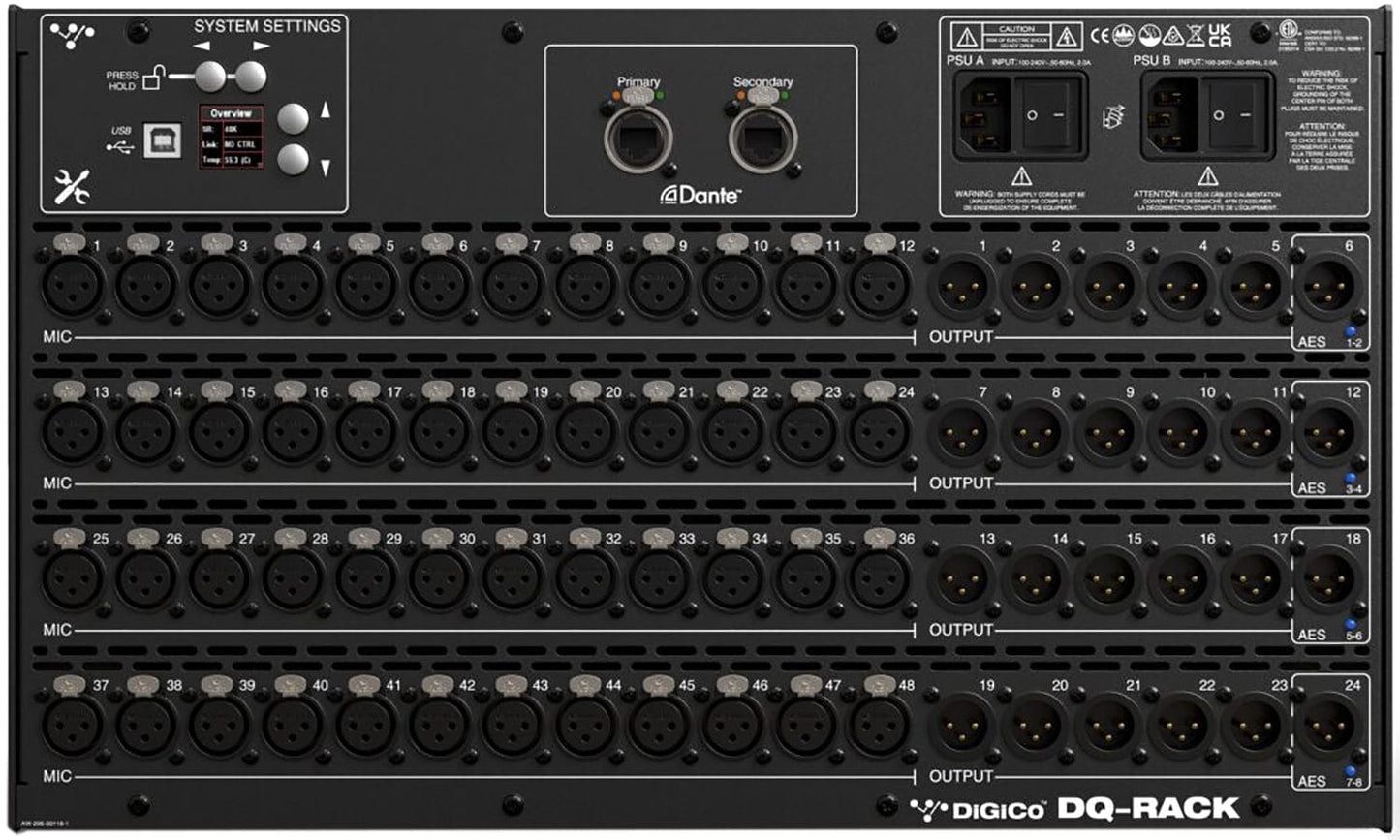 DiGiCo DQ DANTE Rack - DANTE Only