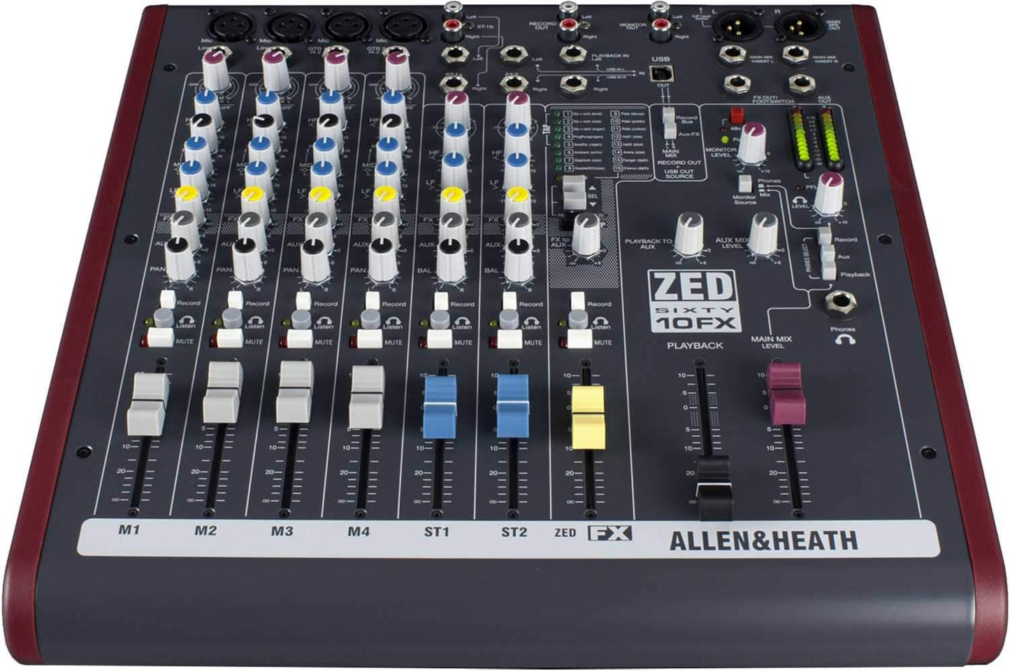 Allen & Heath ZED60-10FX PA Mixer with 60mm Faders