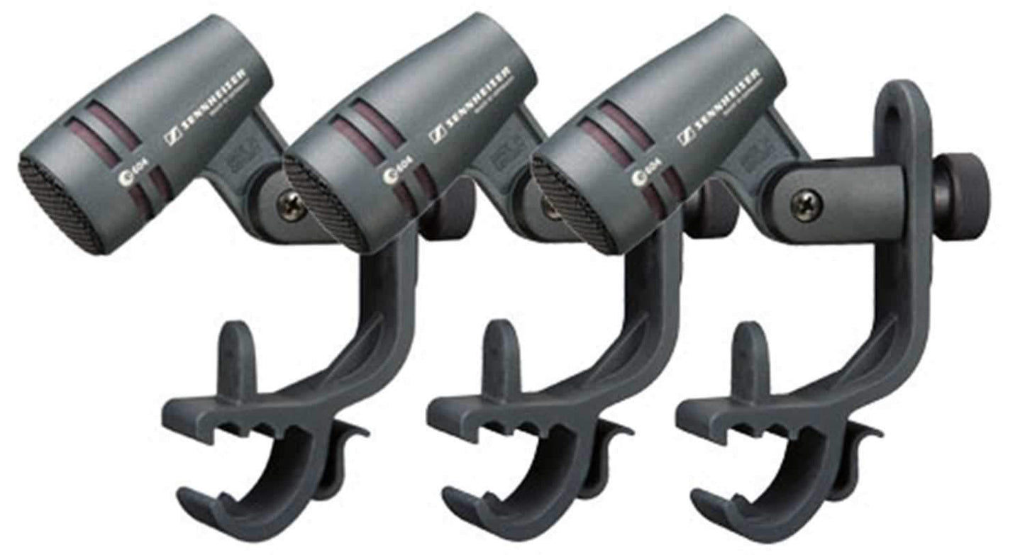 Sennheiser E604 Cardioid Dynamic Mic 3-Pk with Clip