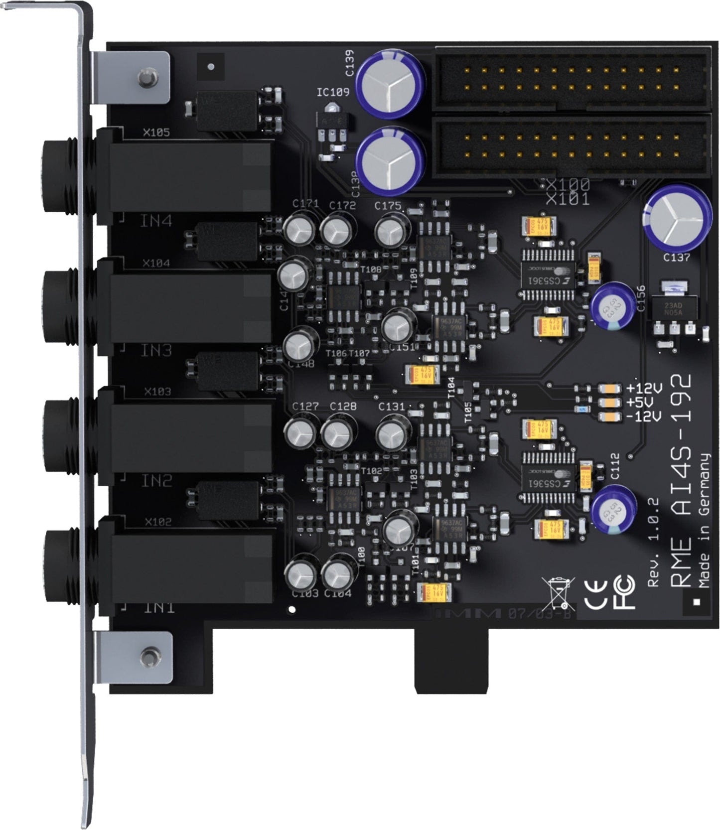 RME AI4S-192 AIO 4-Channel Analog Input Expansion Board for HDSPe AIO