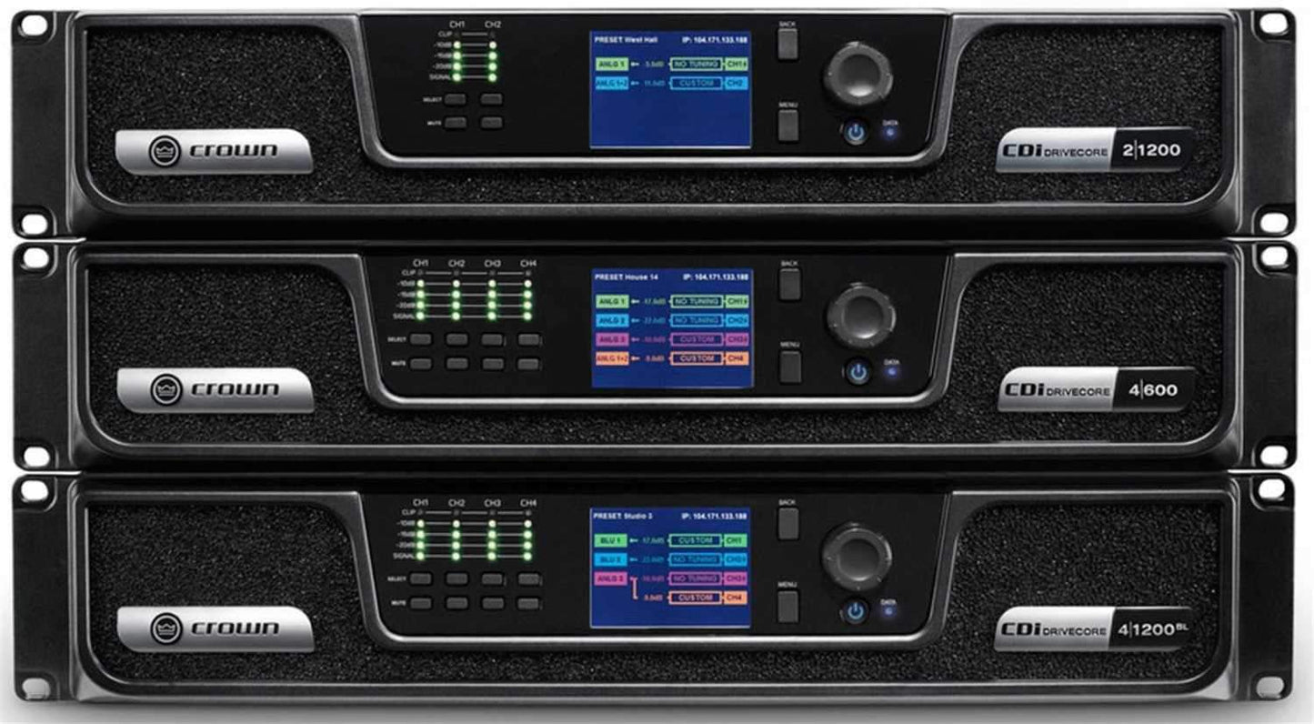 Crown CDi DriveCore 4-Channel 1200W Power Amplifier with BLU Link