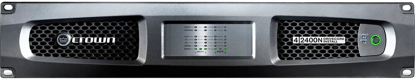 Crown DCI4X2400N 4 Channel 2400 Watt 4 Ohm Power Amplifier with BLU Link - 70/100 Volt