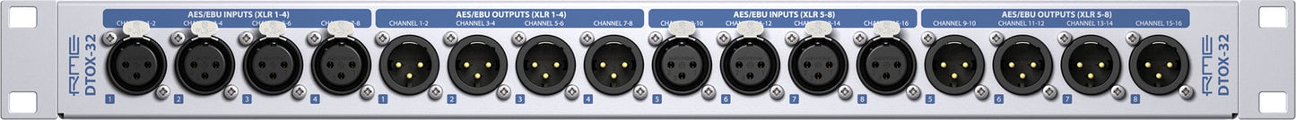 RME DTOX32 Digital AES/EBU Breakout Box- 8 XLR In / 8 XLR Out to 2xD-Sub