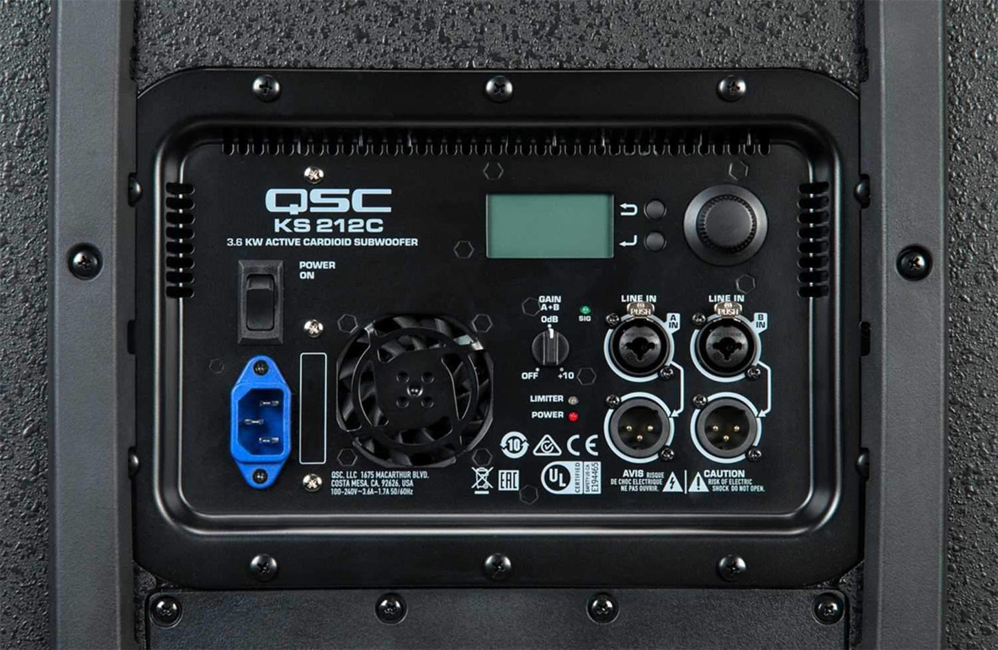QSC KS212C Cardioid 3600W Powered Subwoofer
