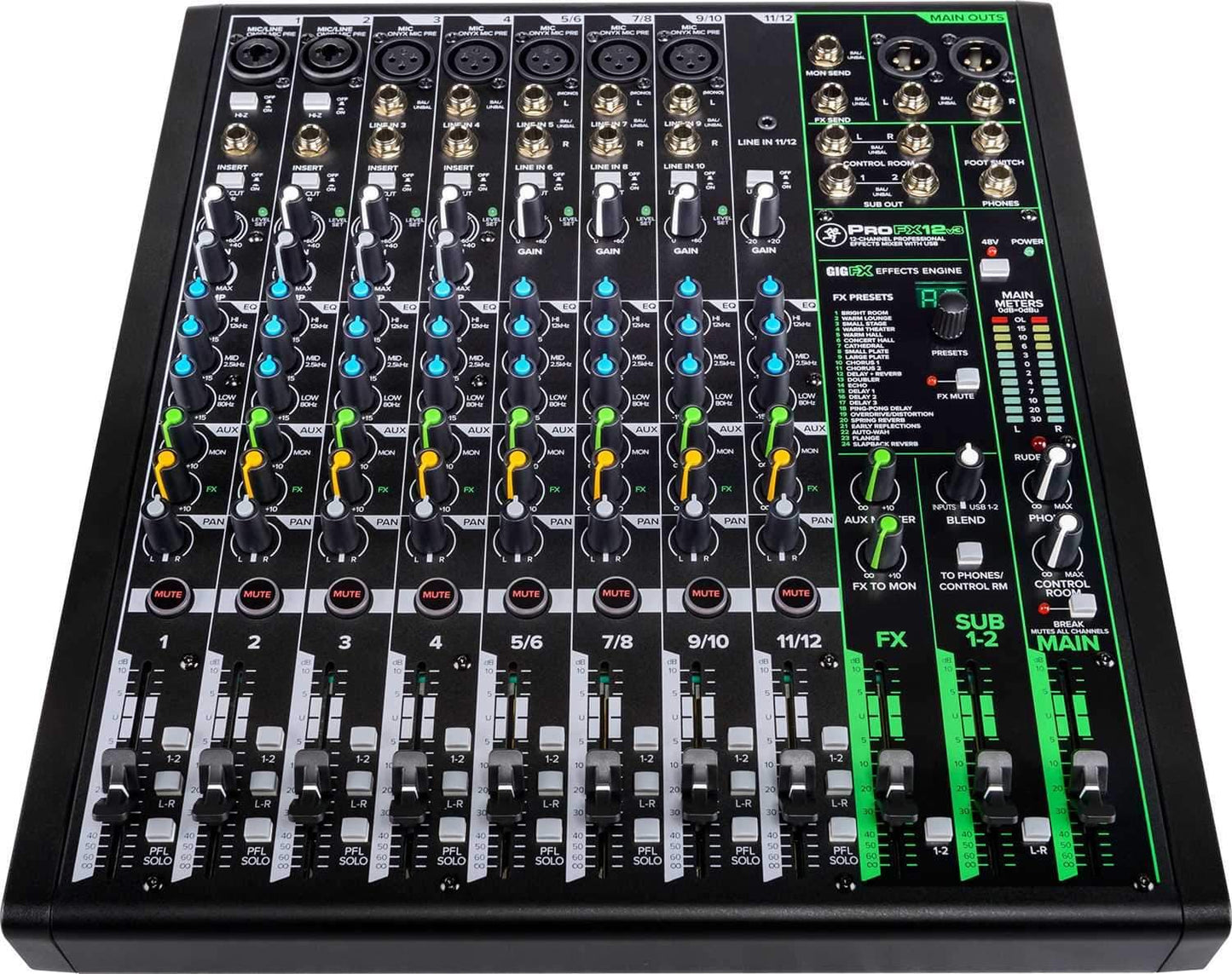 Mackie ProFX12v3 12-Channel Effects Mixer with USB