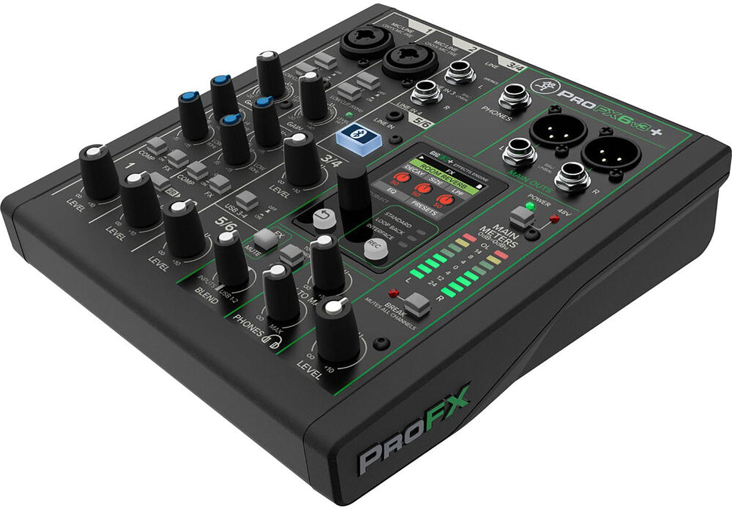 Mackie ProFX6v3+ 6-Channel Analog Mixer with Enhanced FX / USB Recording and Bluetooth
