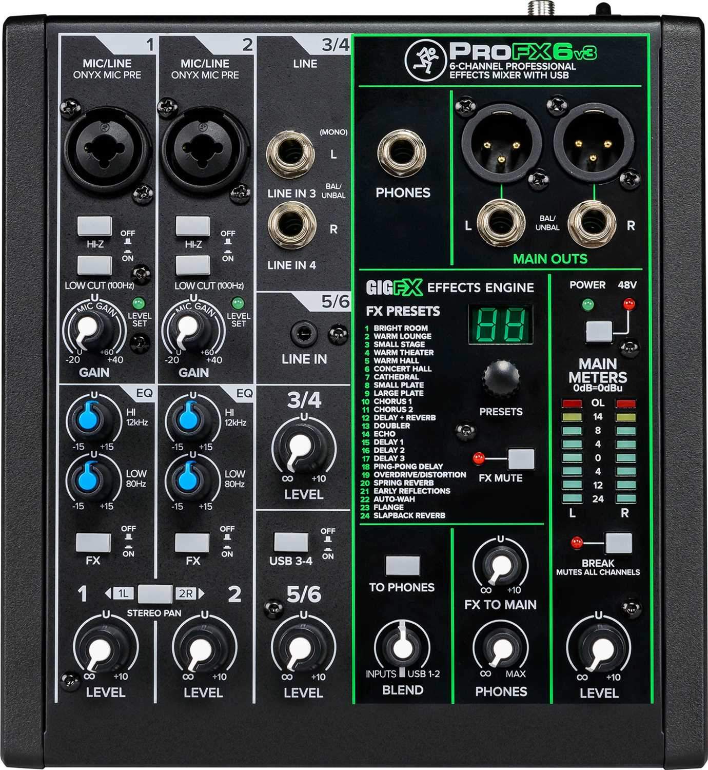 Mackie ProFX6v3 6-Channel Effects Mixer with USB
