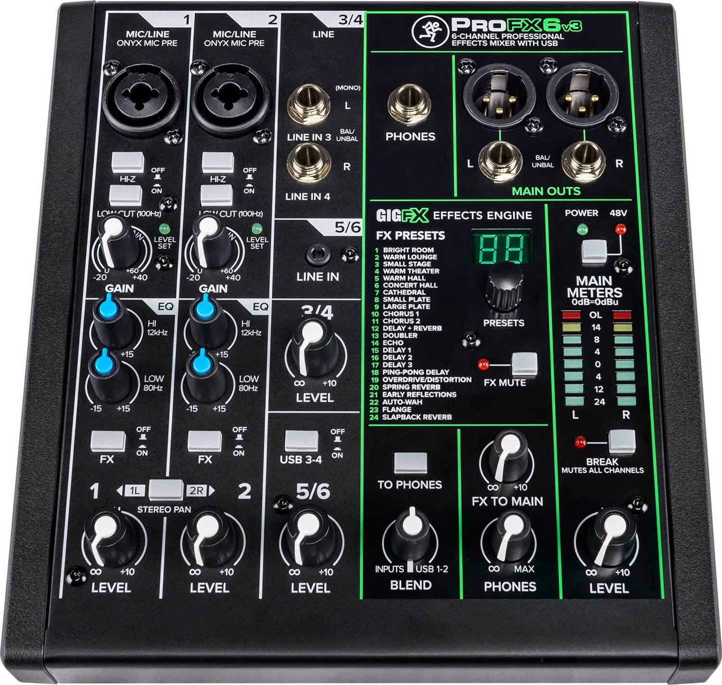 Mackie ProFX6v3 6-Channel Effects Mixer with USB