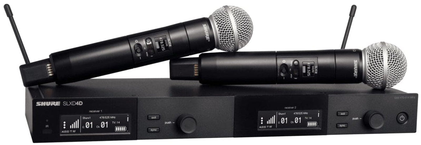 Shure SLXD24D/SM58 J52 Dual Wireless System with SM58 Microphone Capsule - J52 Band
