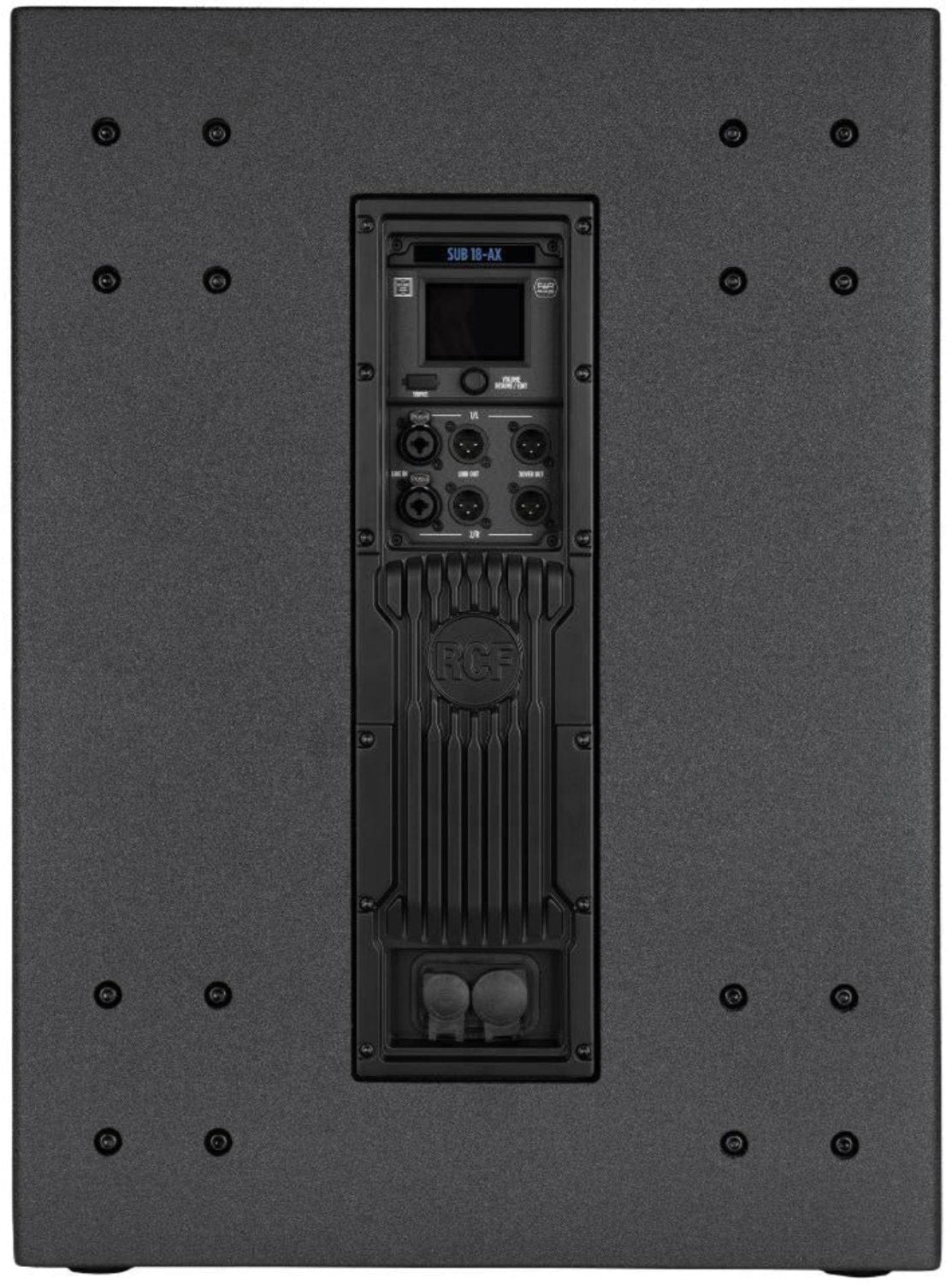 RCF SUB18-AX Active 18 Inch Powered Subwoofer with 2200 Watt Class-D Amplifier - Black