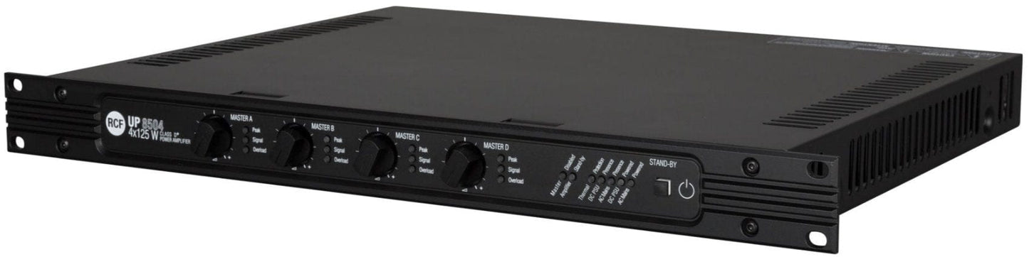 RCF UP-8504 Power Amplifier - 4x 125 Watt - Class D (70V/ 4 Ohm/ 2 Inputs Per Channel)
