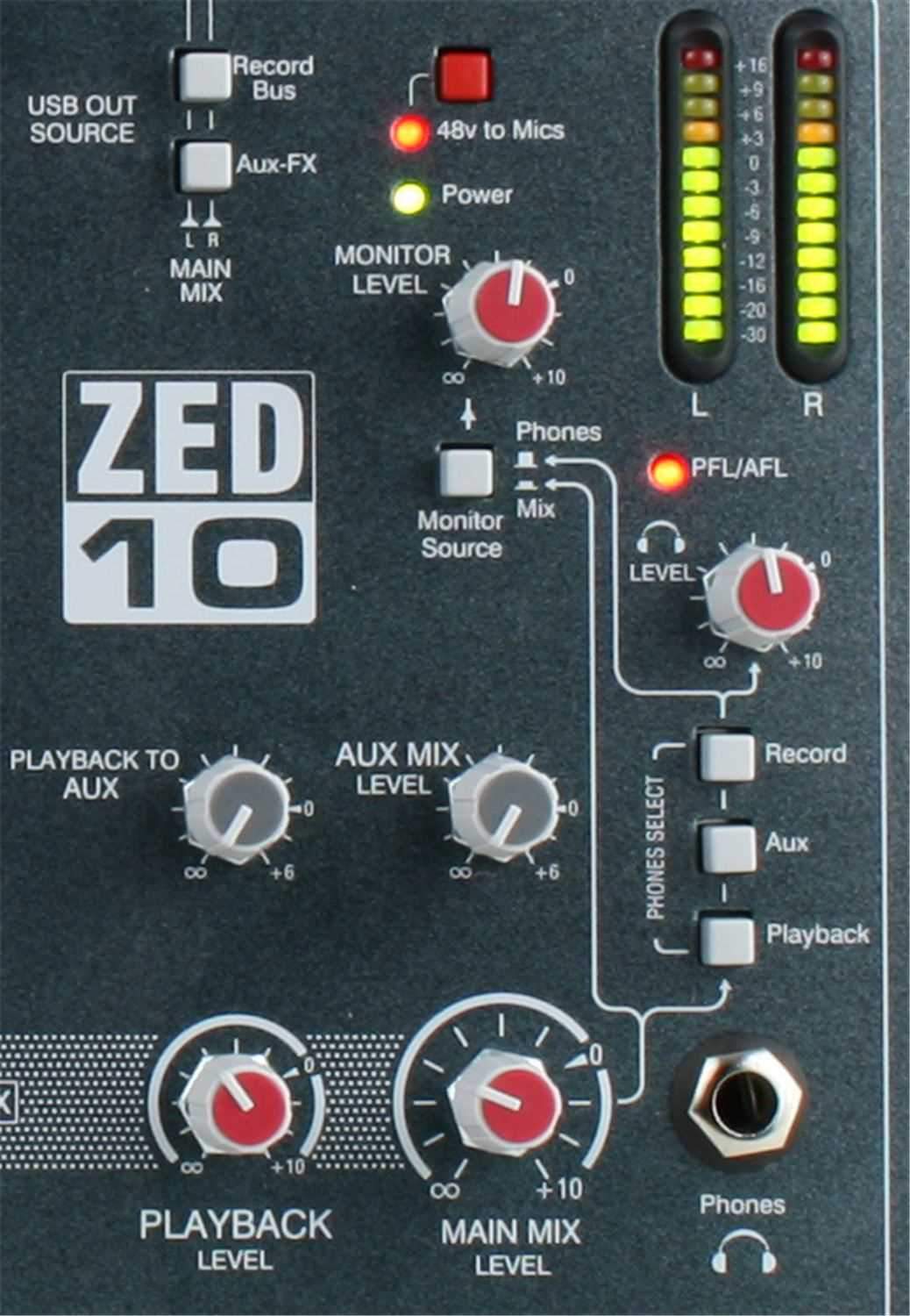Allen & Heath ZED 10FX PA Mixer with USB & Effects
