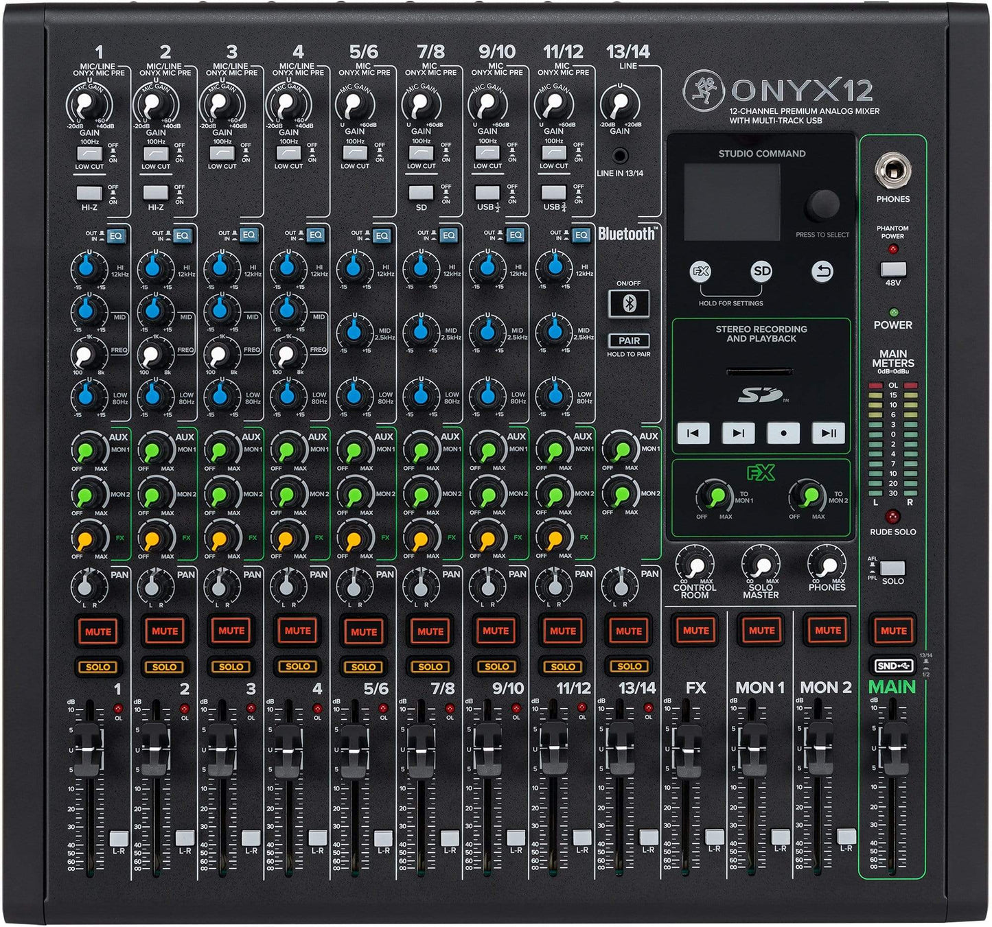 Mackie Onyx12 12-Channel Analog Mixer with Multi-Track USB